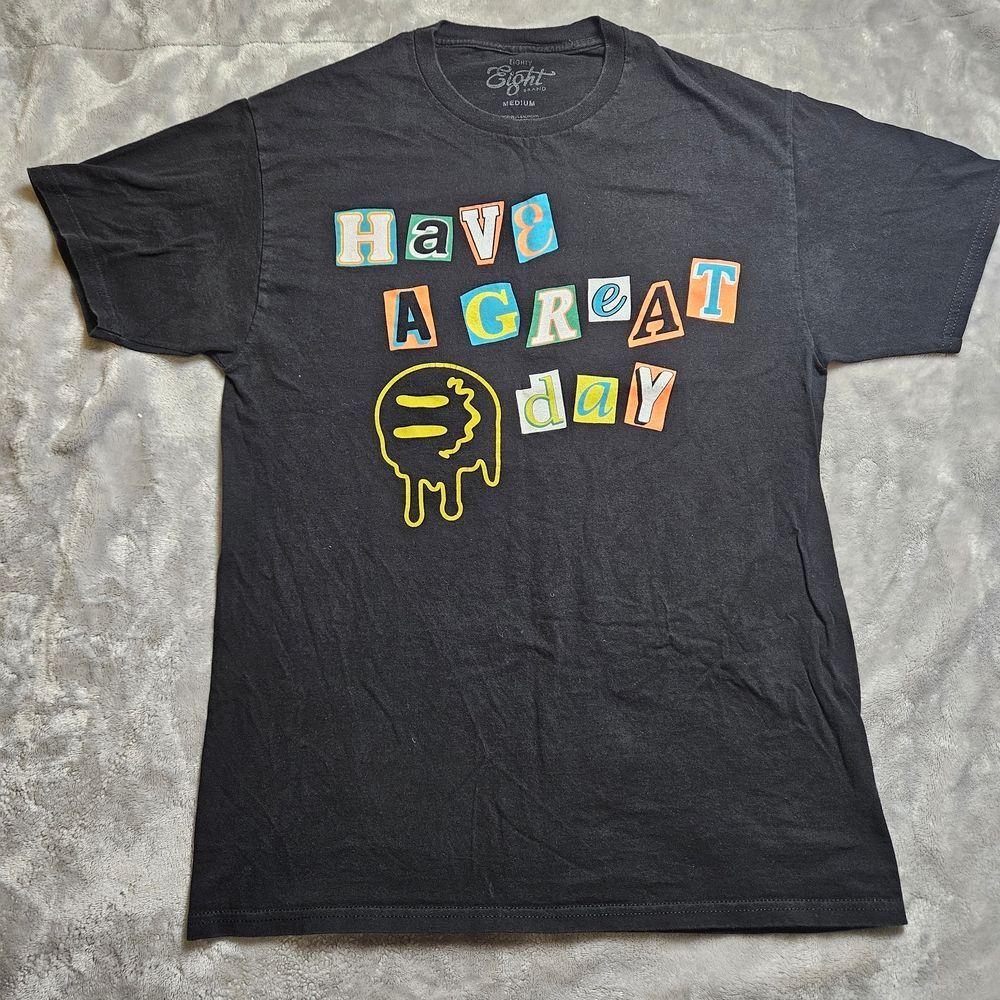 Eighty Eight Brand Graphic T-Shirt Medium Black